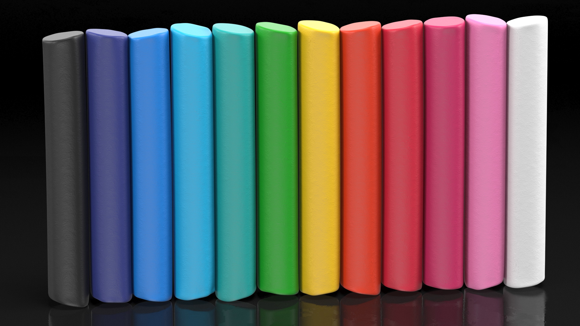 Rainbow Colors Plasticine Modeling Clay Bars 3D model