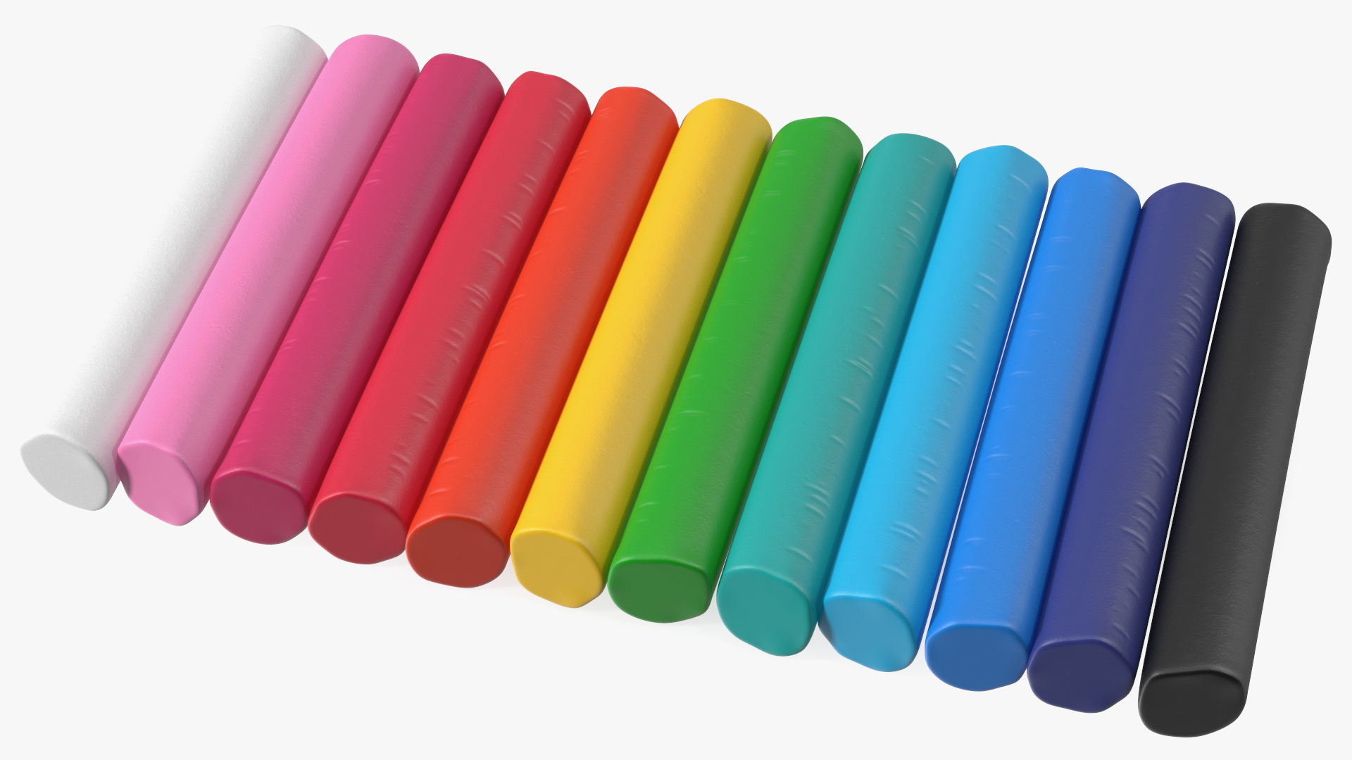 Rainbow Colors Plasticine Modeling Clay Bars 3D model