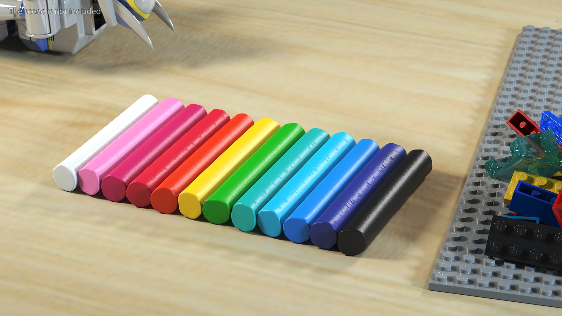 Rainbow Colors Plasticine Modeling Clay Bars 3D model