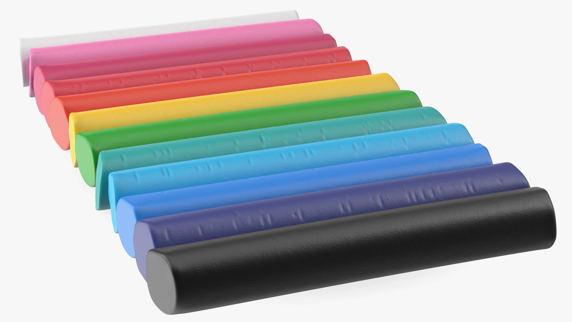 Rainbow Colors Plasticine Modeling Clay Bars 3D model
