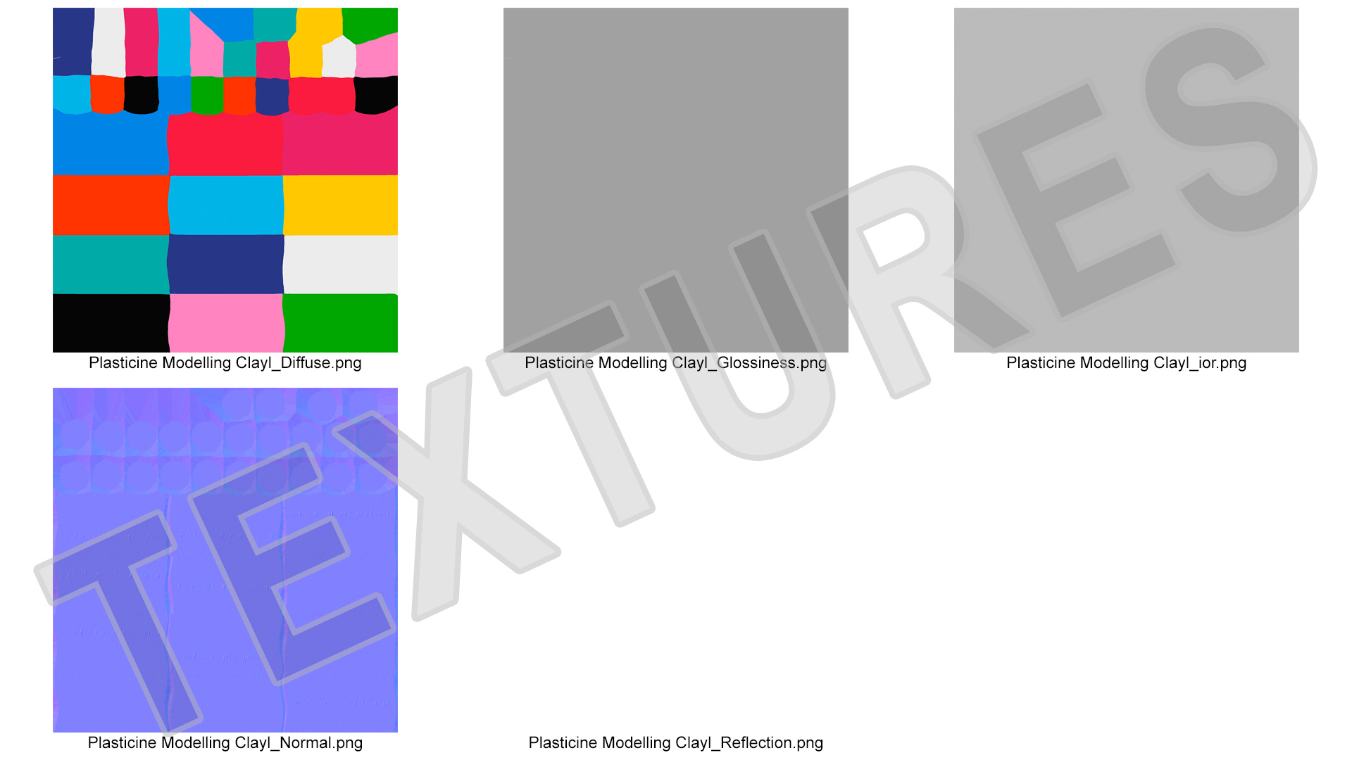 Rainbow Colors Plasticine Modeling Clay Bars 3D model