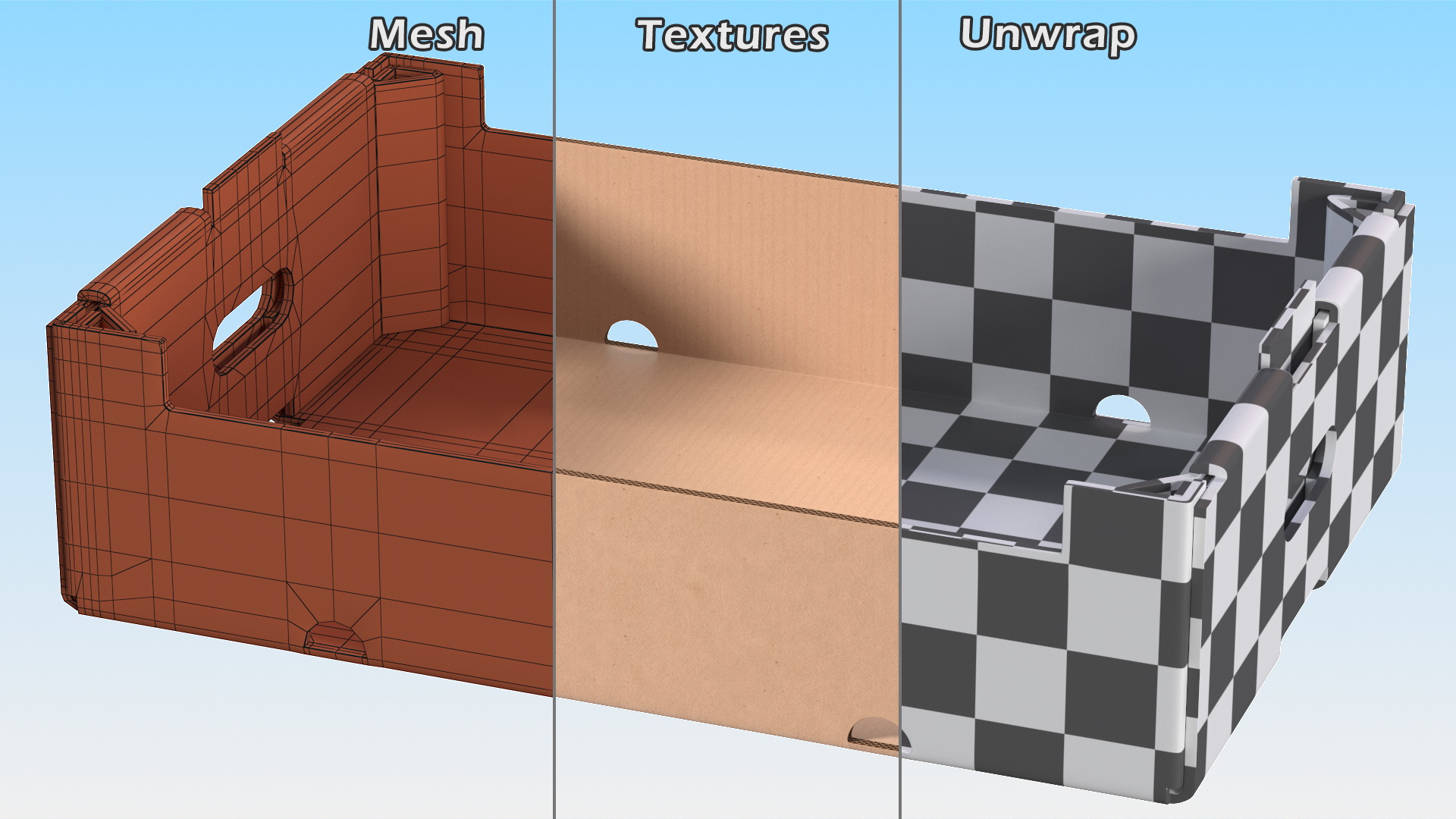 3D model Stackable Corrugated Fruit and Vegetable Tray