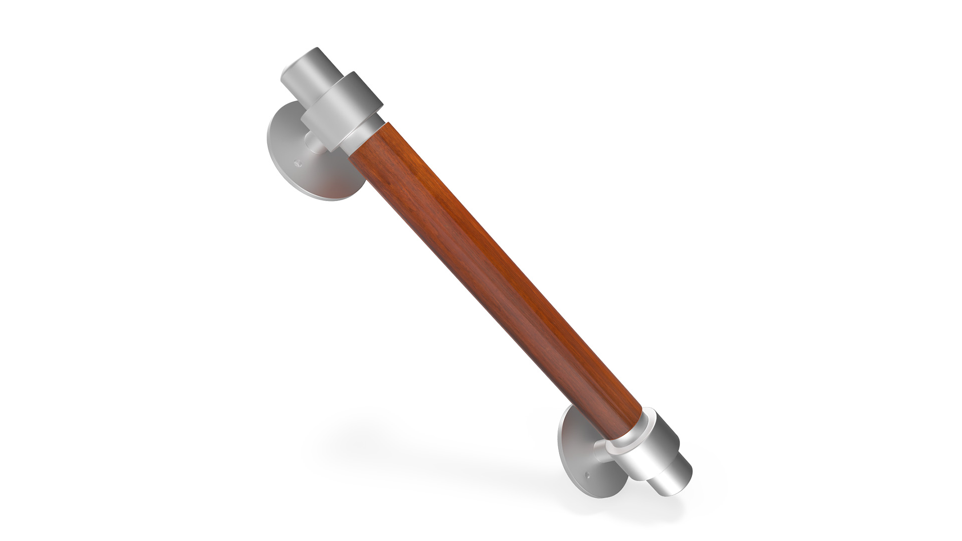 3D Door Metal Handle with Wooden Insert