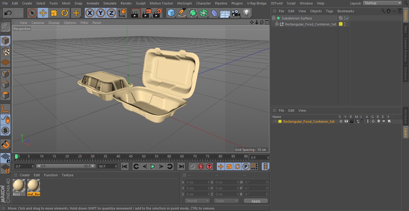 3D Bagasse Food Container Set