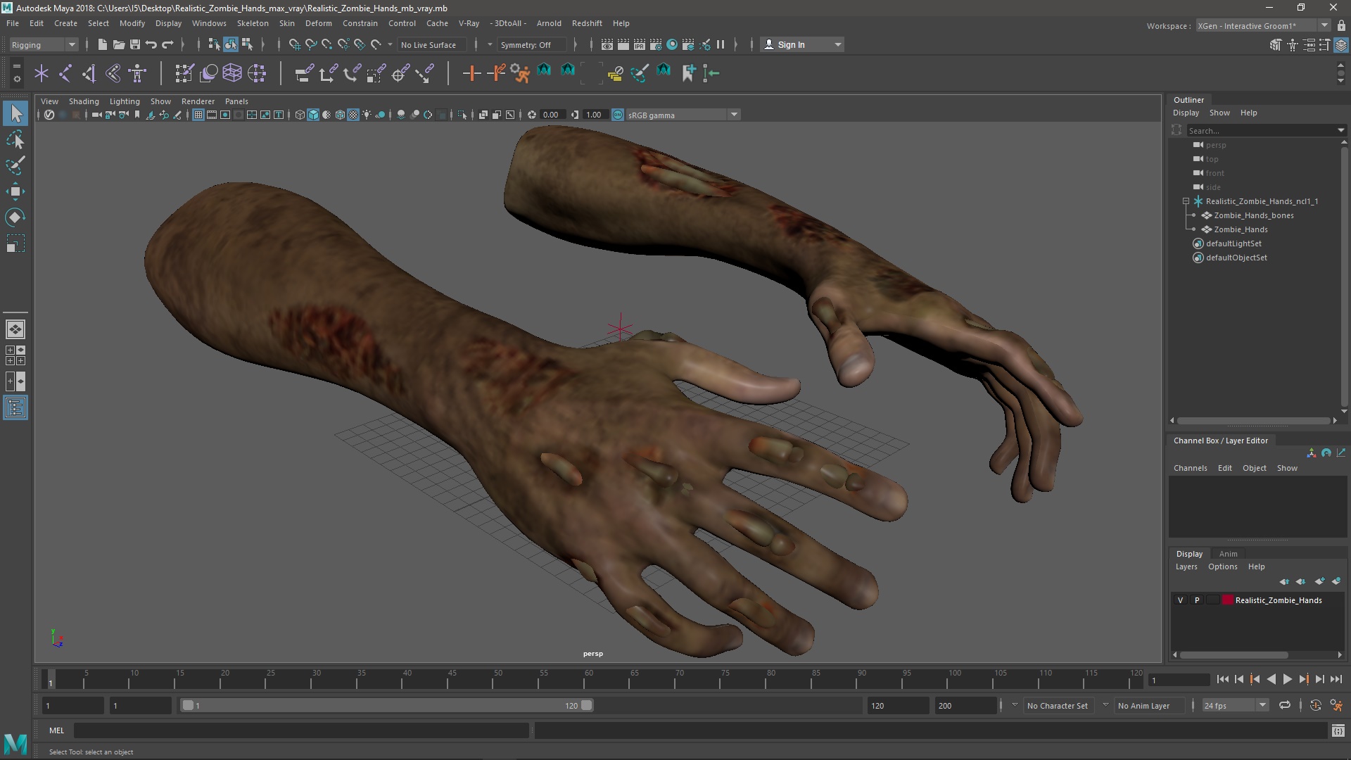Realistic Zombie Hands 3D