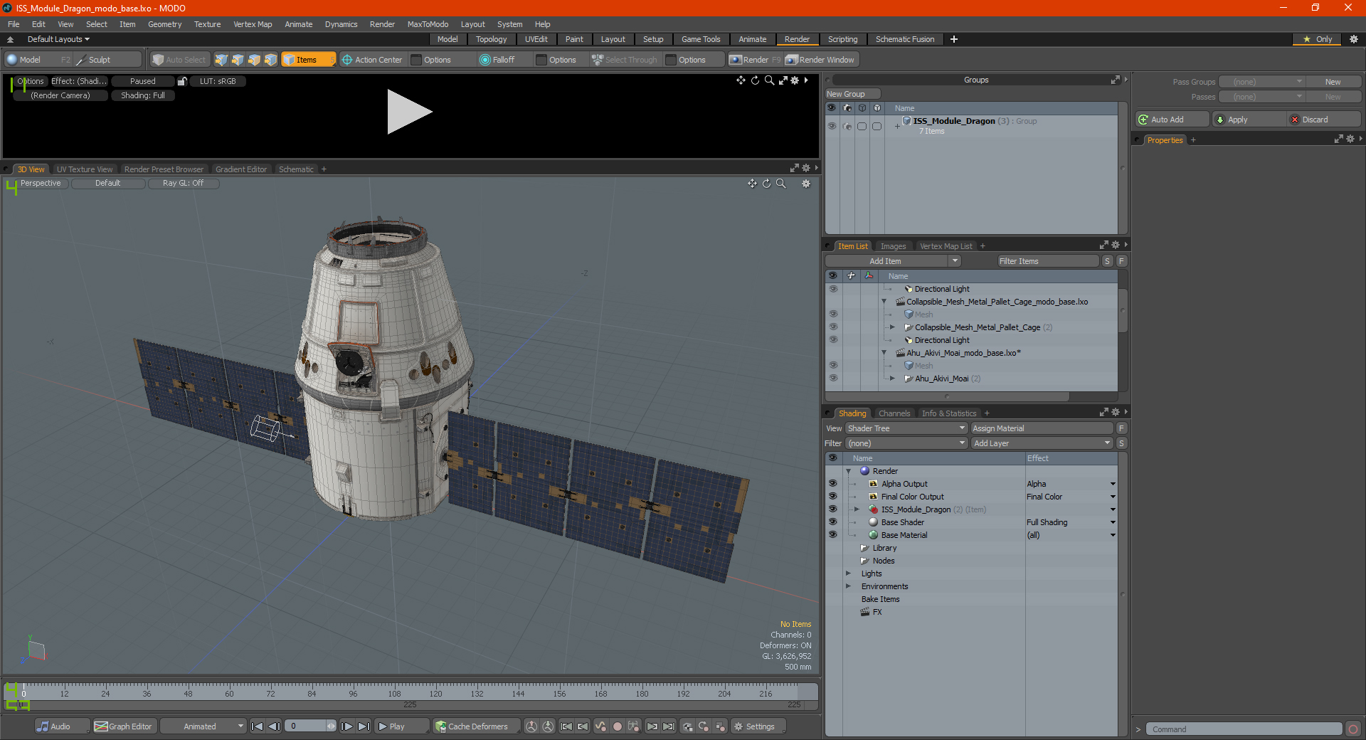 ISS Module Dragon 3D