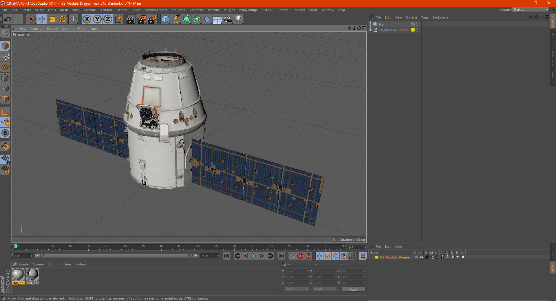 ISS Module Dragon 3D