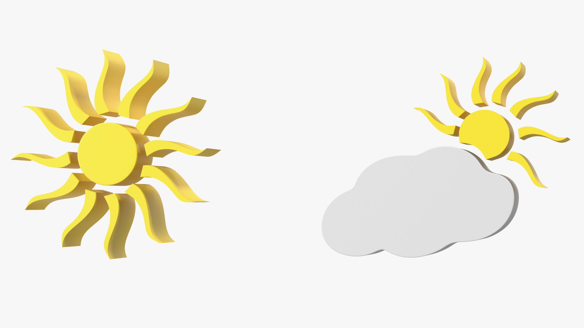 3D Meteorology Symbols Set model