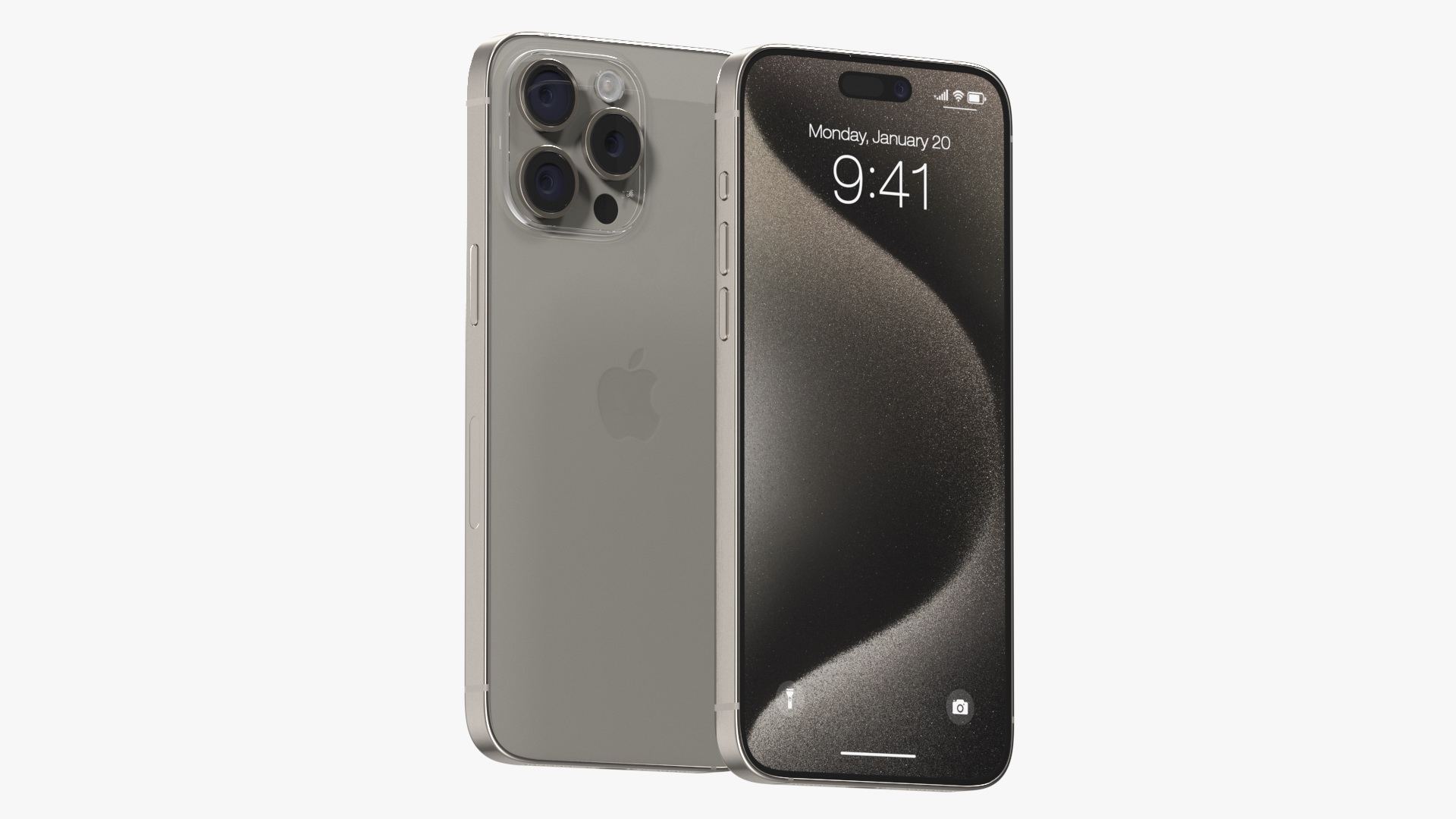 3D model Apple IPhone 15 Pro Max Natural Titanium