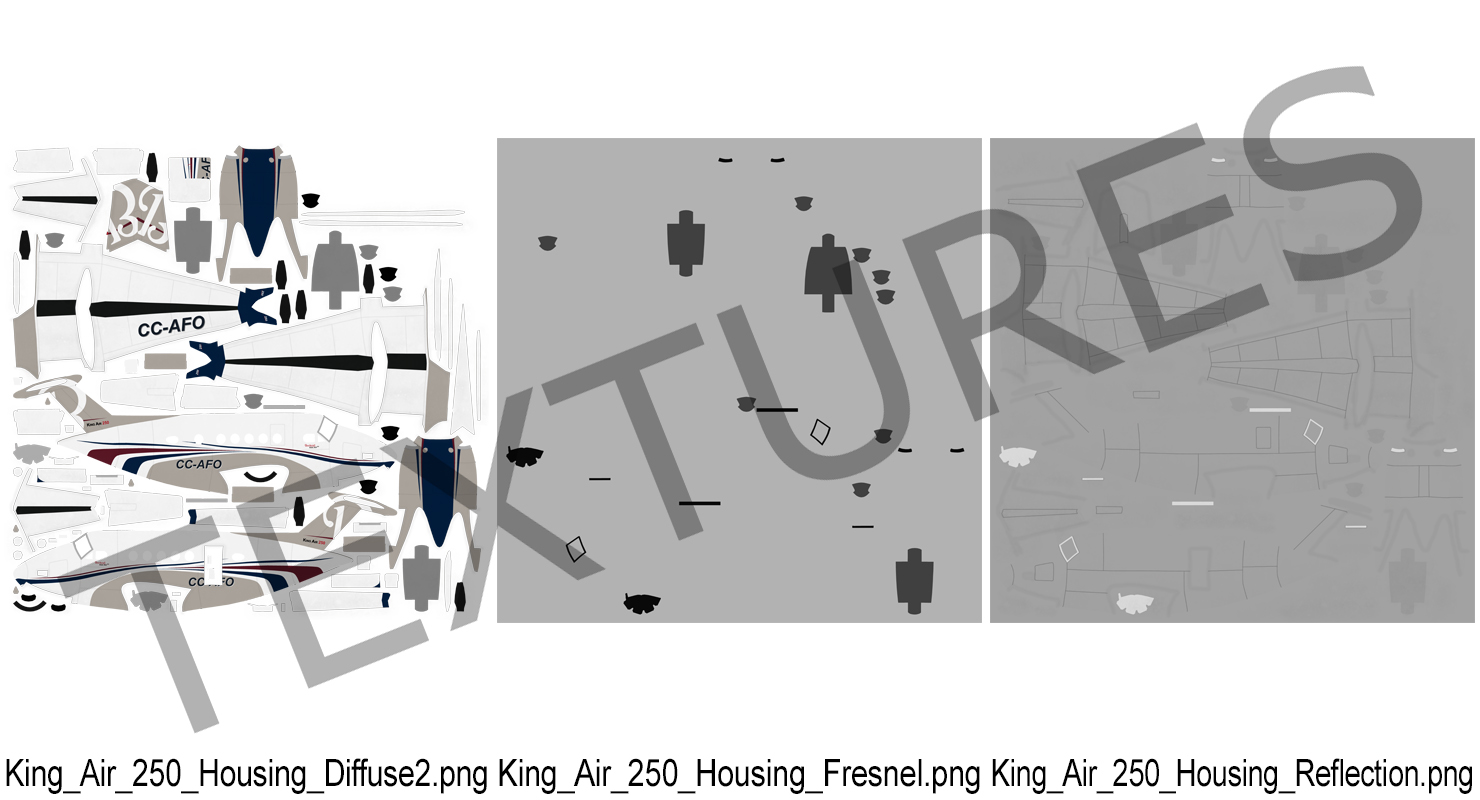 Civil Utility Aircraft Beechcraft Super King Air 250EP 3D model
