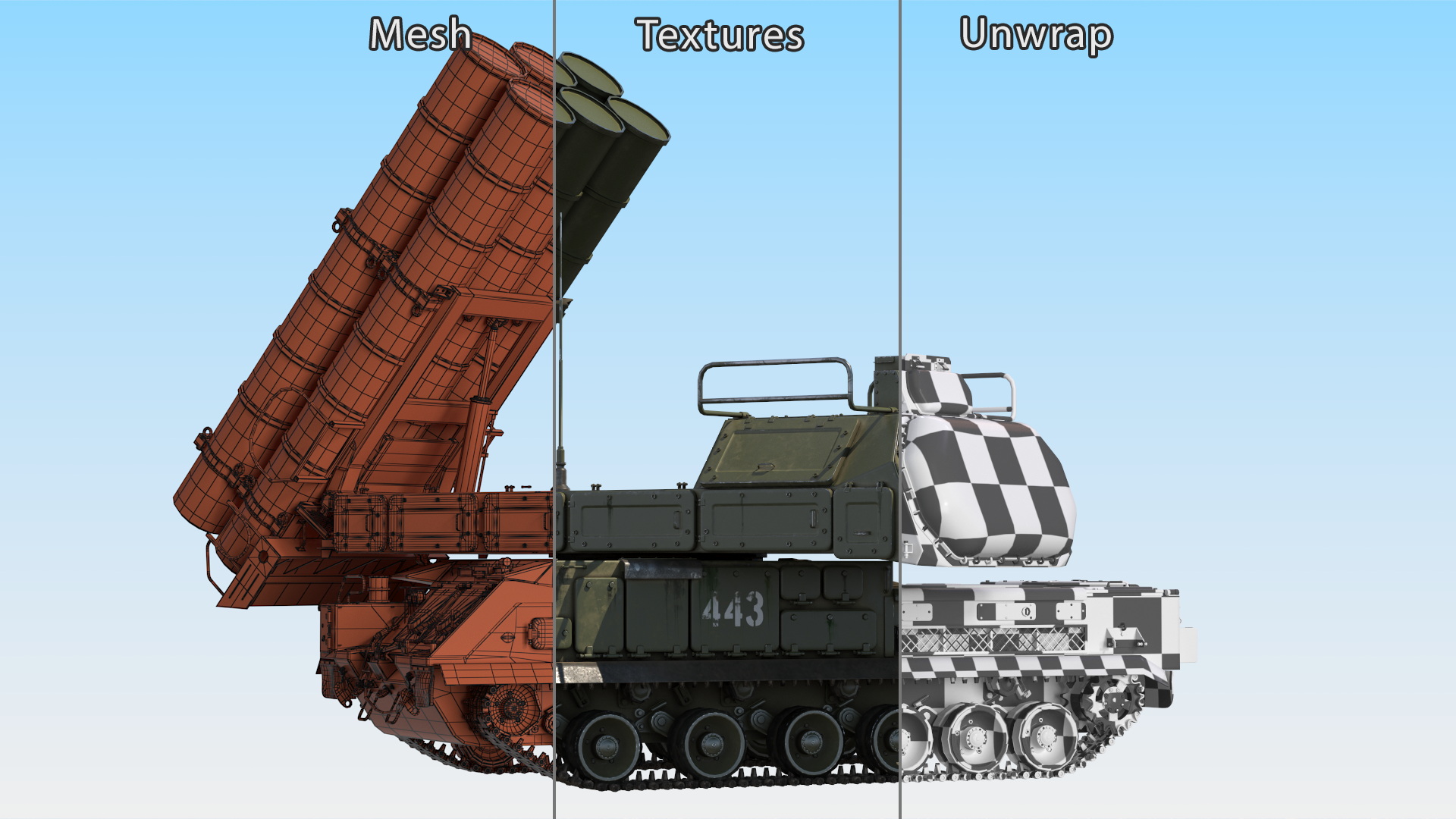 Buk M3 Russian Medium Range Air Defense Missile System 3D model