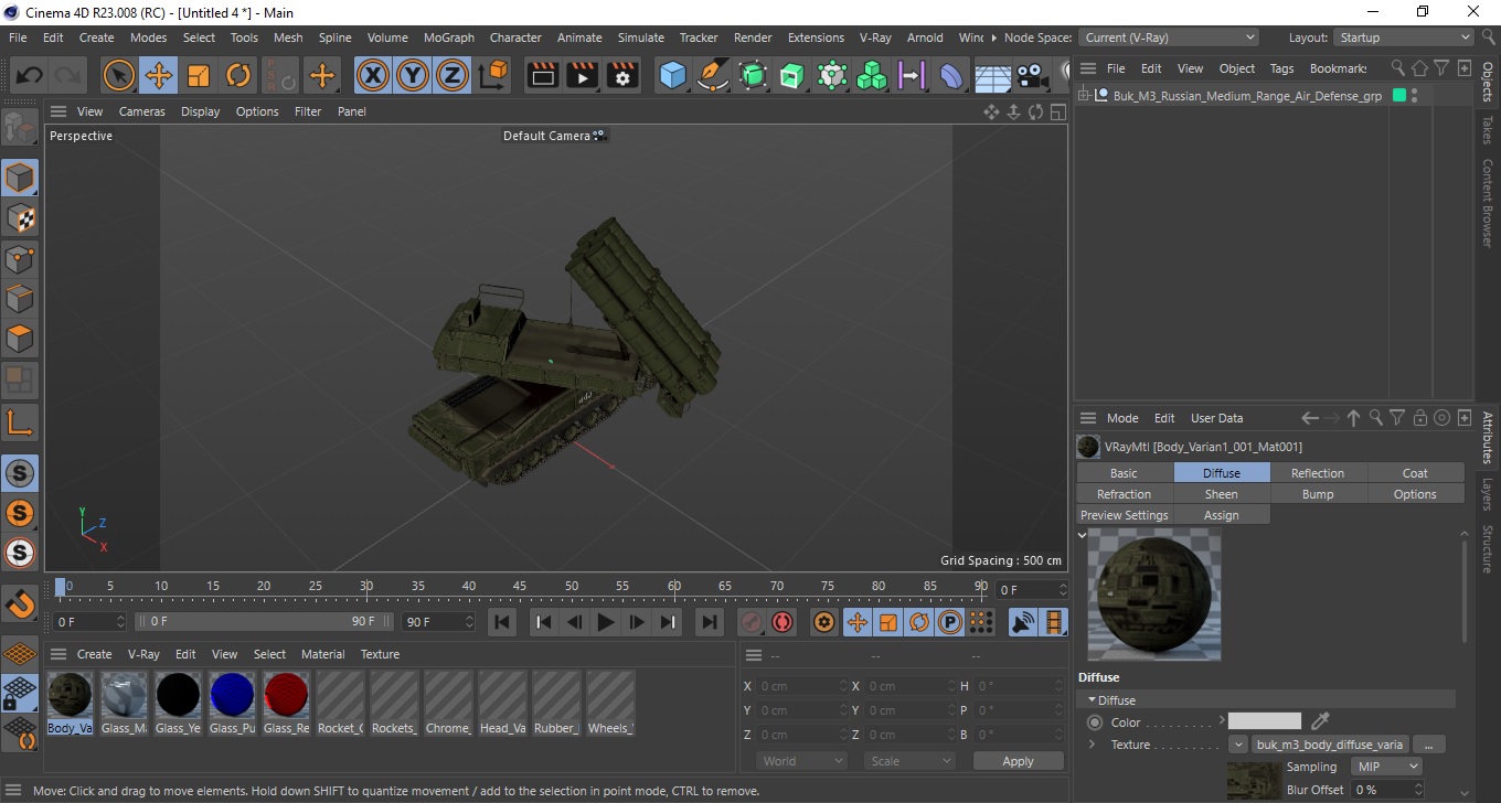 Buk M3 Russian Medium Range Air Defense Missile System 3D model