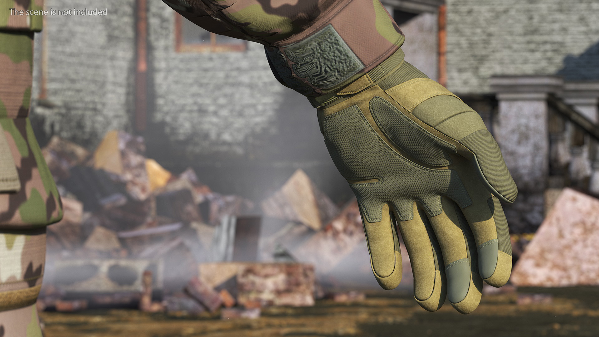 Tactical Gear Gloves Fur 3D model