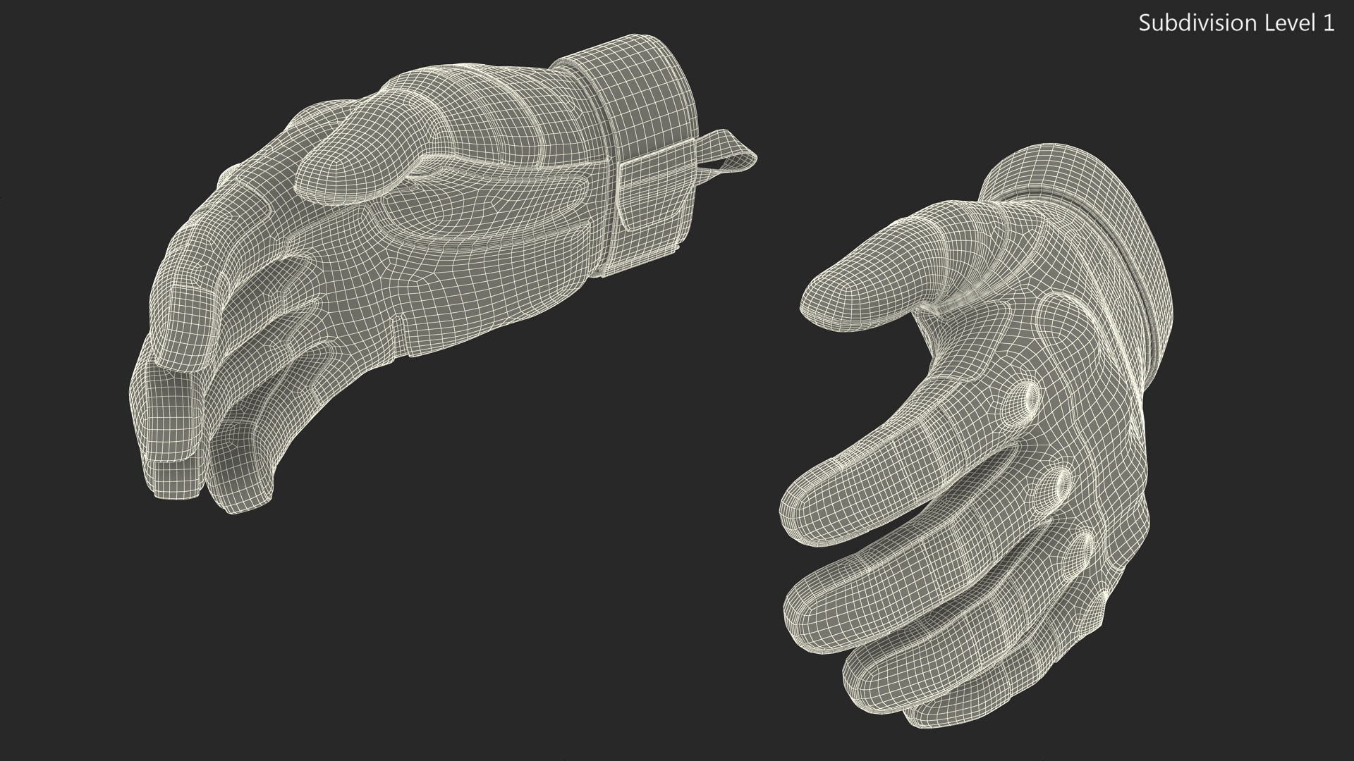 Tactical Gear Gloves Fur 3D model