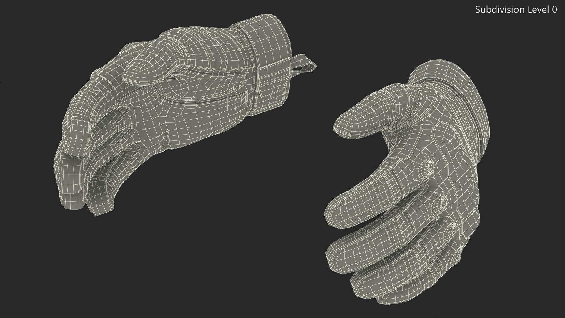 Tactical Gear Gloves Fur 3D model