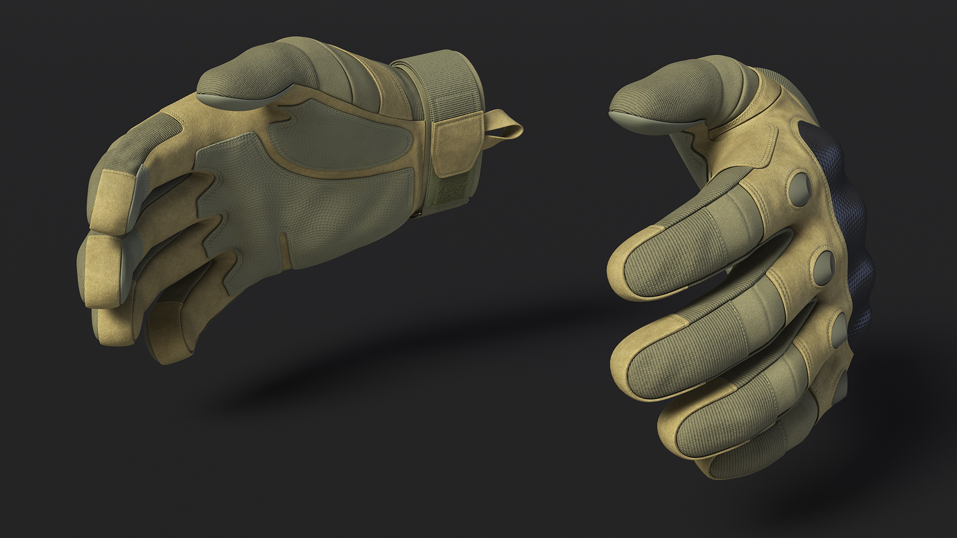 Tactical Gear Gloves Fur 3D model