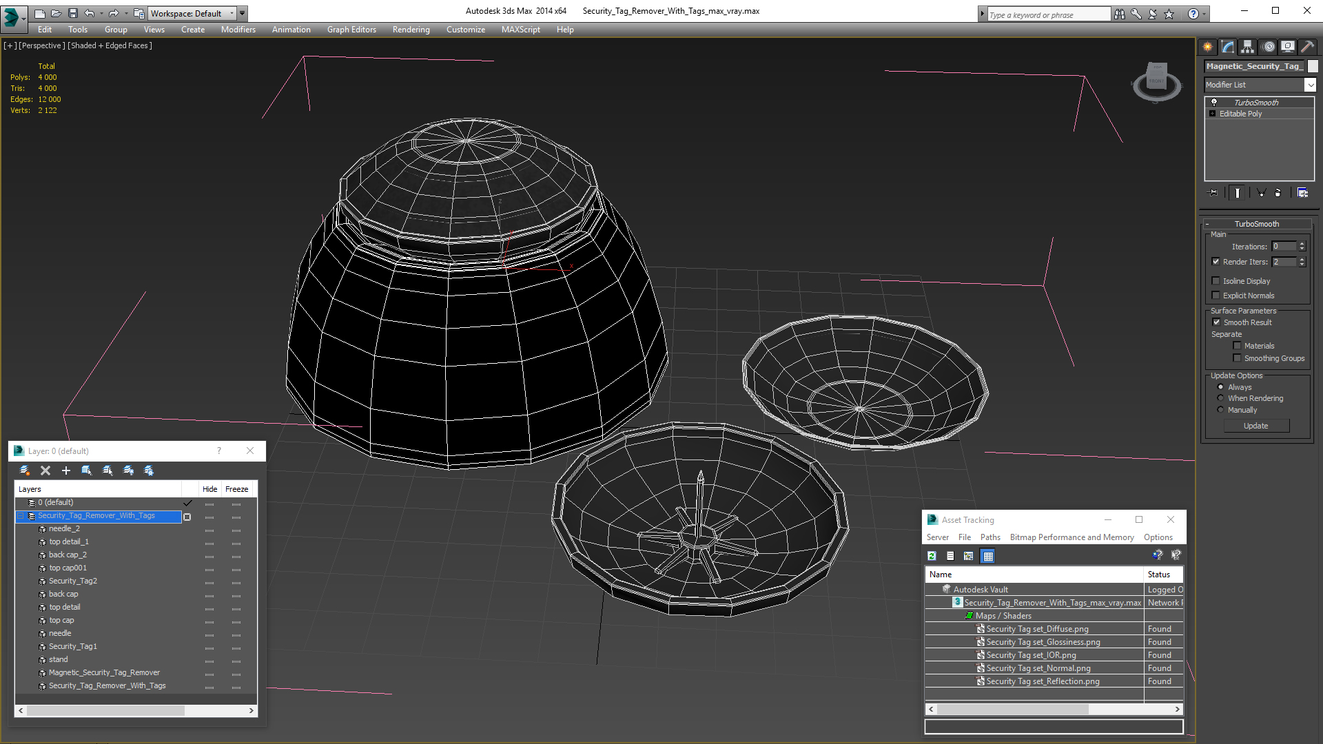 3D model Security Tag Remover with Tags