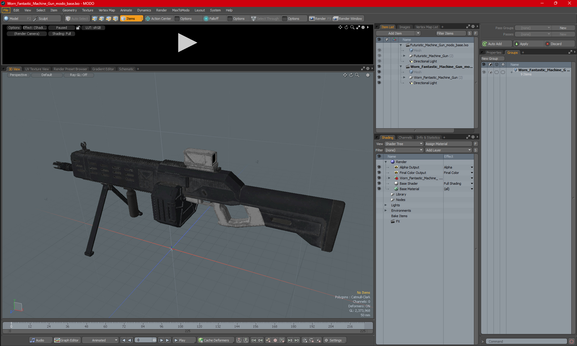 3D Worn Fantastic Machine Gun