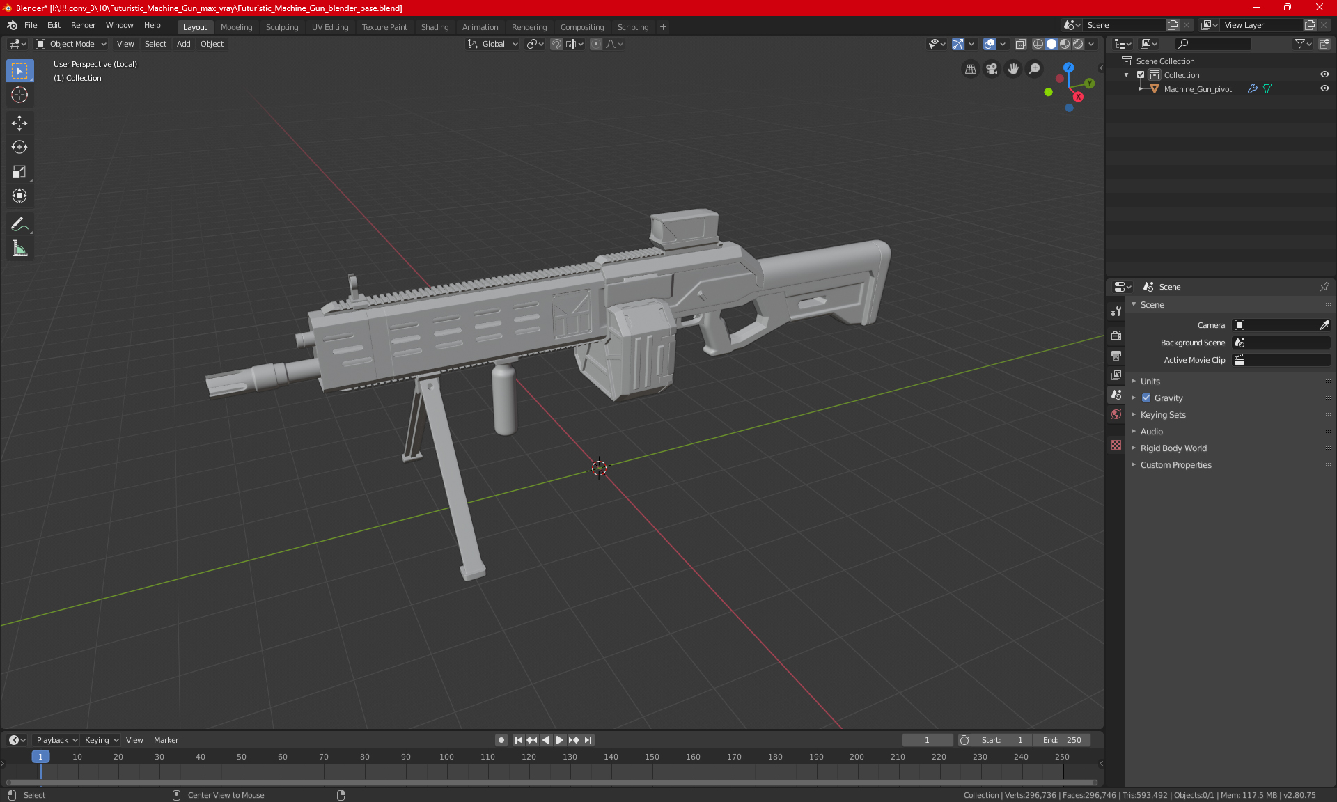 3D Worn Fantastic Machine Gun