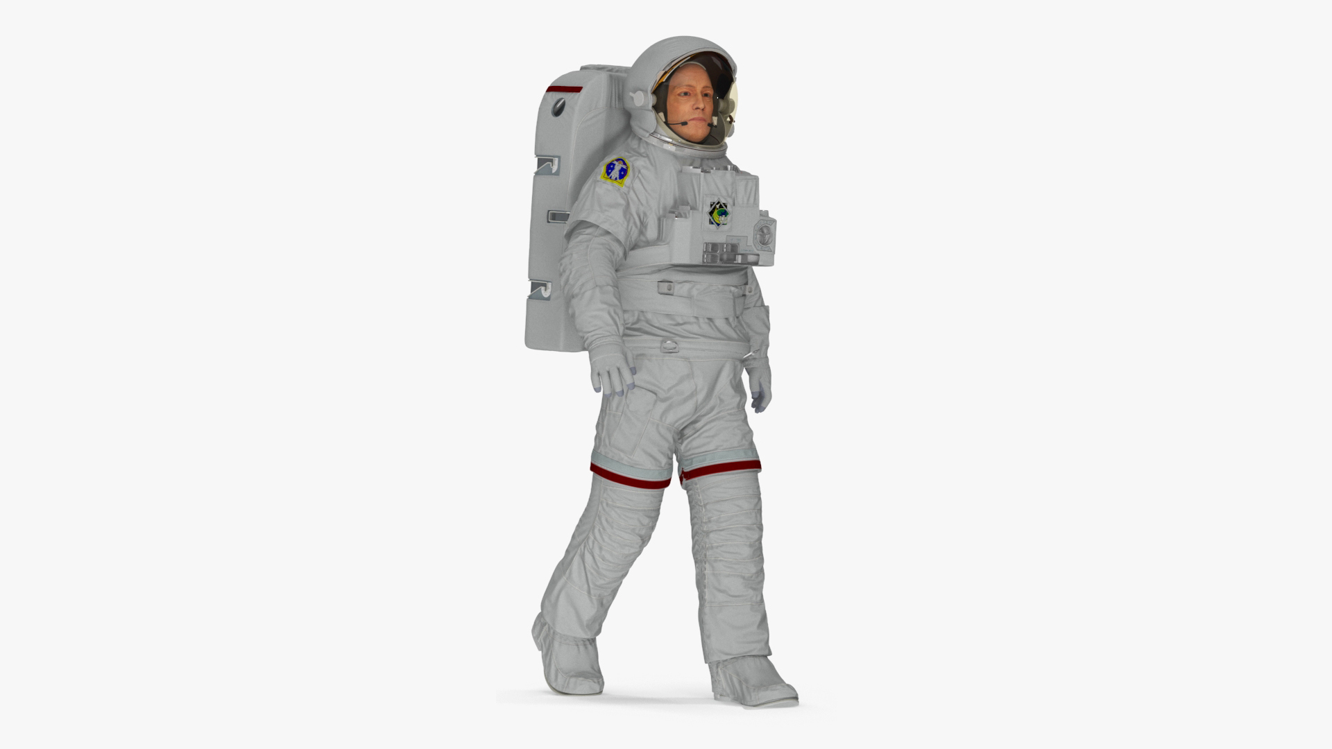 Astronaut Suit with Male Figure Rigged for Cinema 4D 3D
