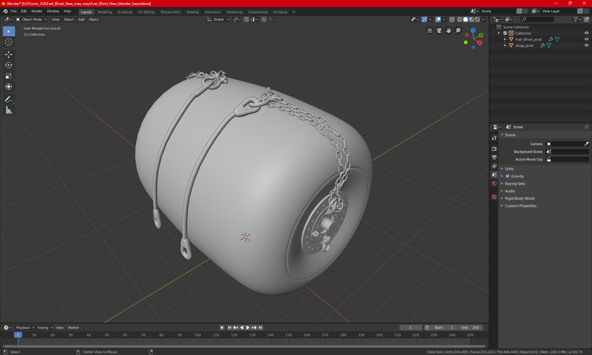 3D model Fuel Blivet New