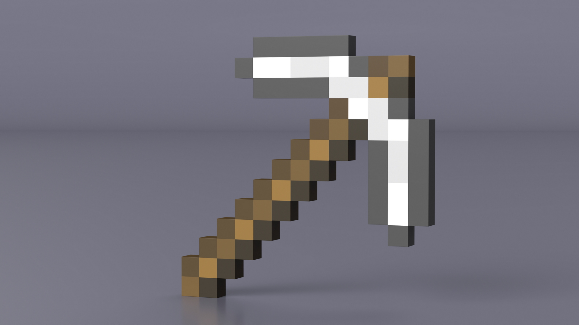 Minecraft Iron Pickaxe 3D
