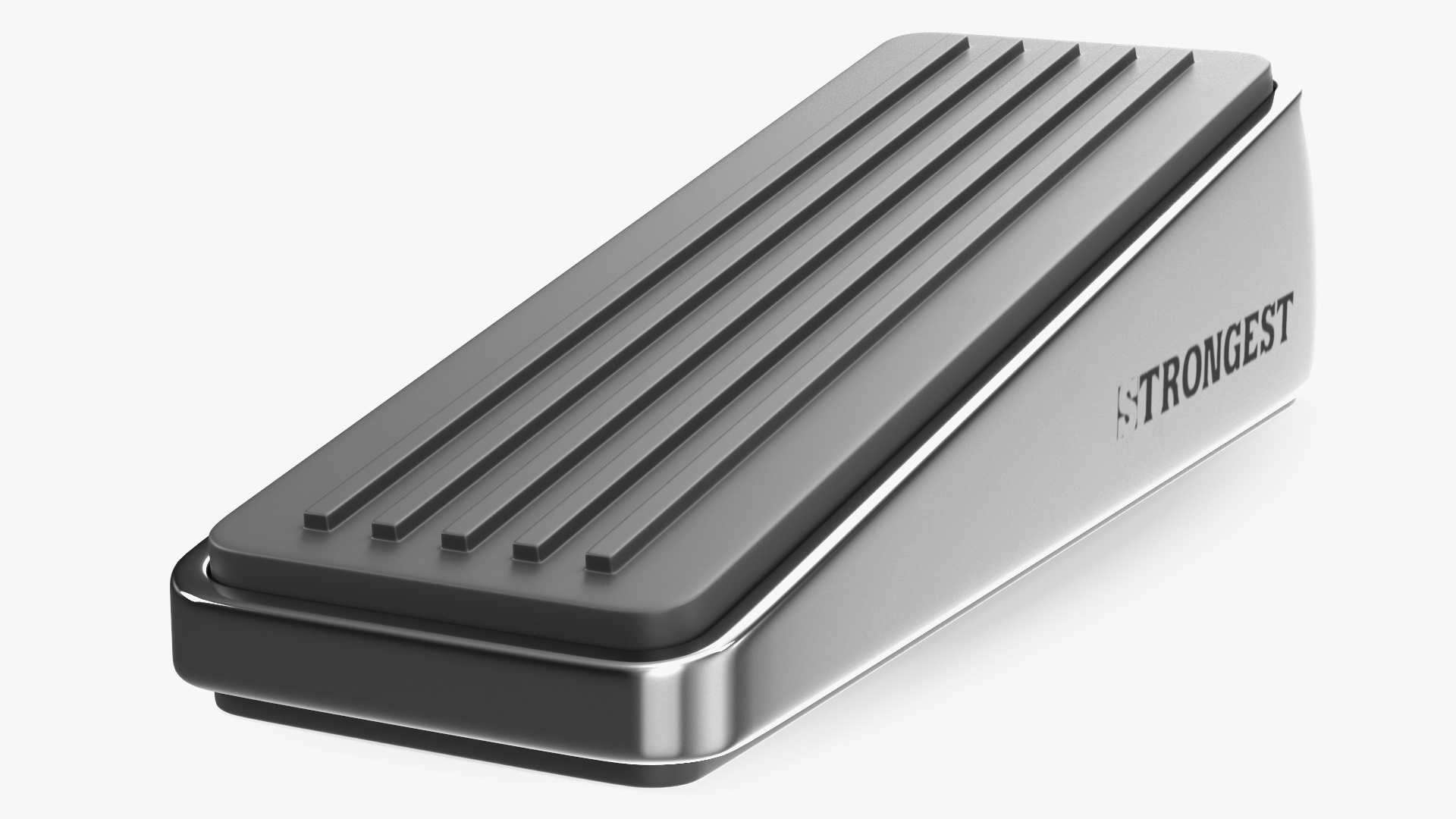 Door Stop Wedge Strongest Chrome 3D