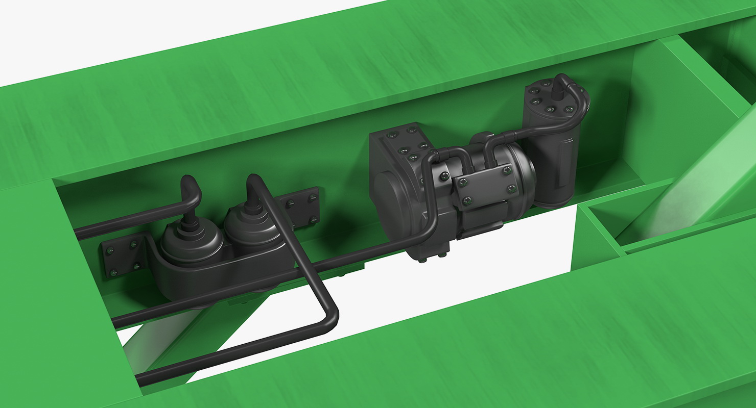 3D model Truck with Terminal Trailer Chassis