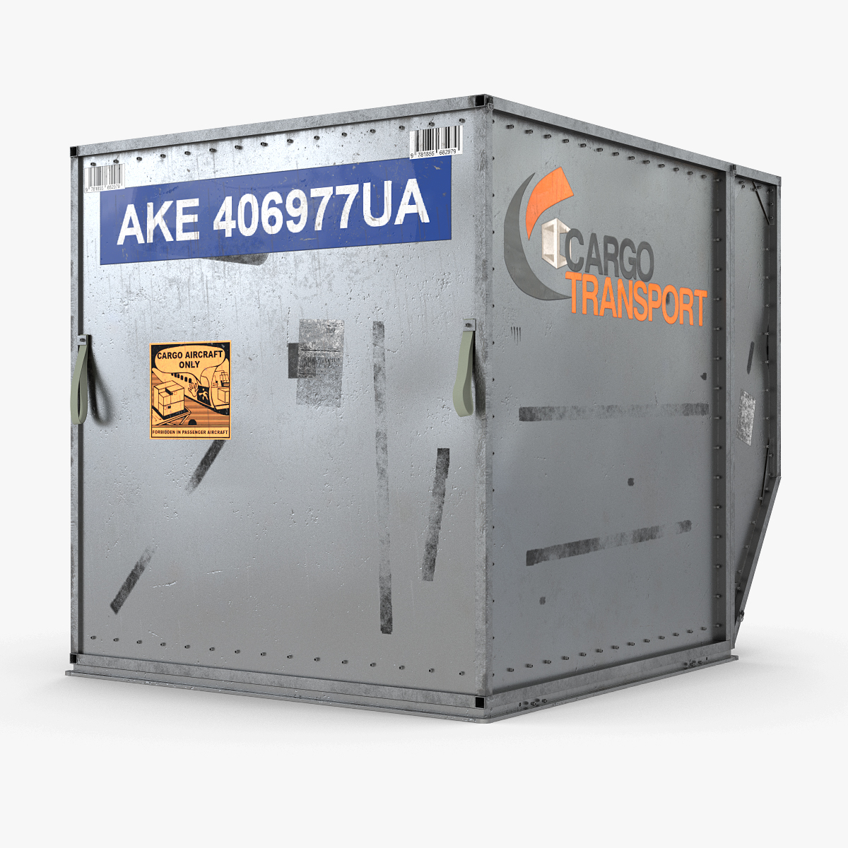 3D Airport Cargo Container model