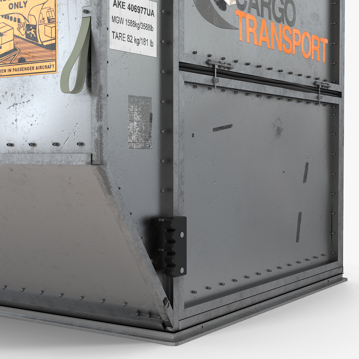 3D Airport Cargo Container model