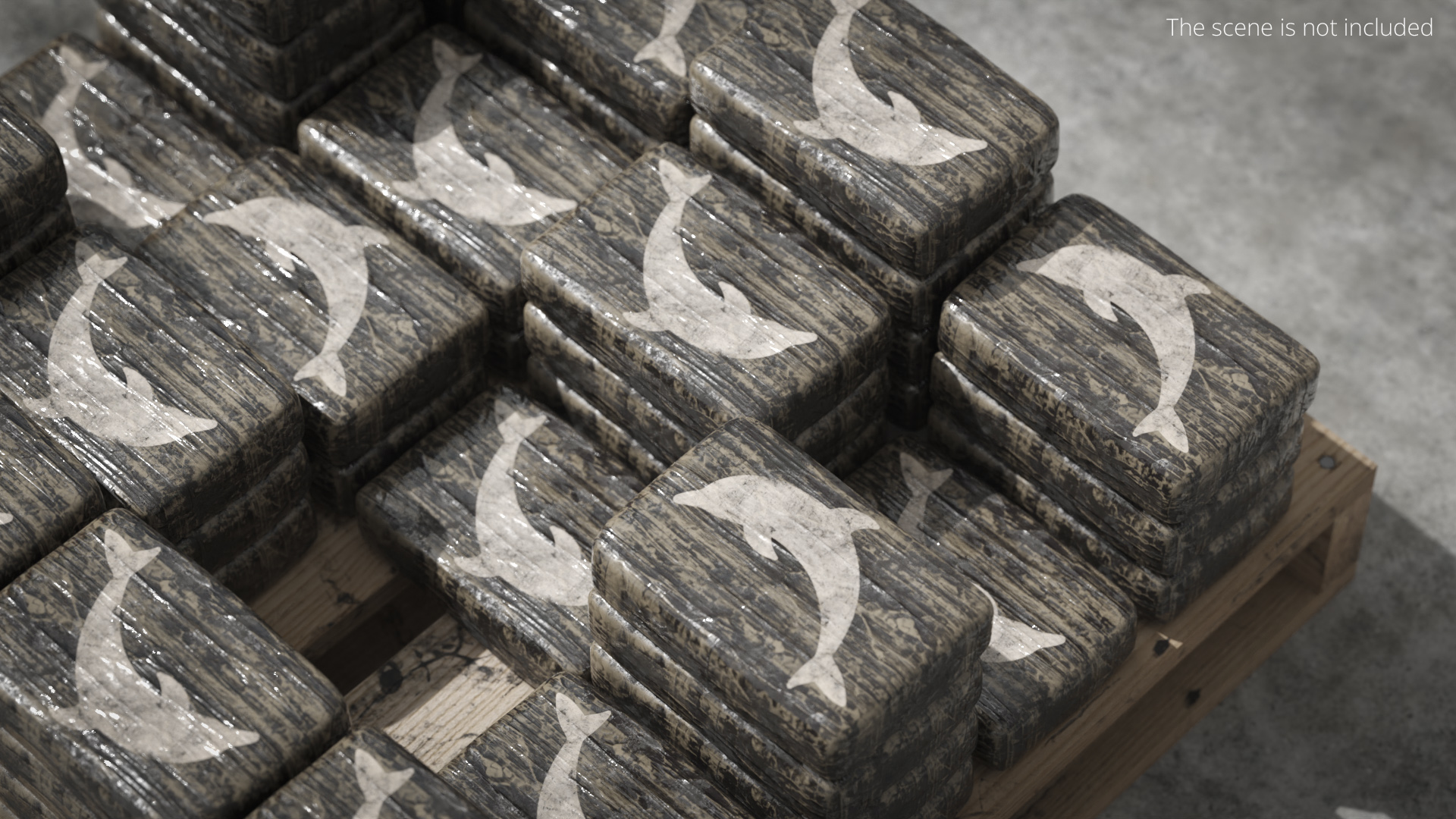 Cocaine Bricks with Dolphin, view 2