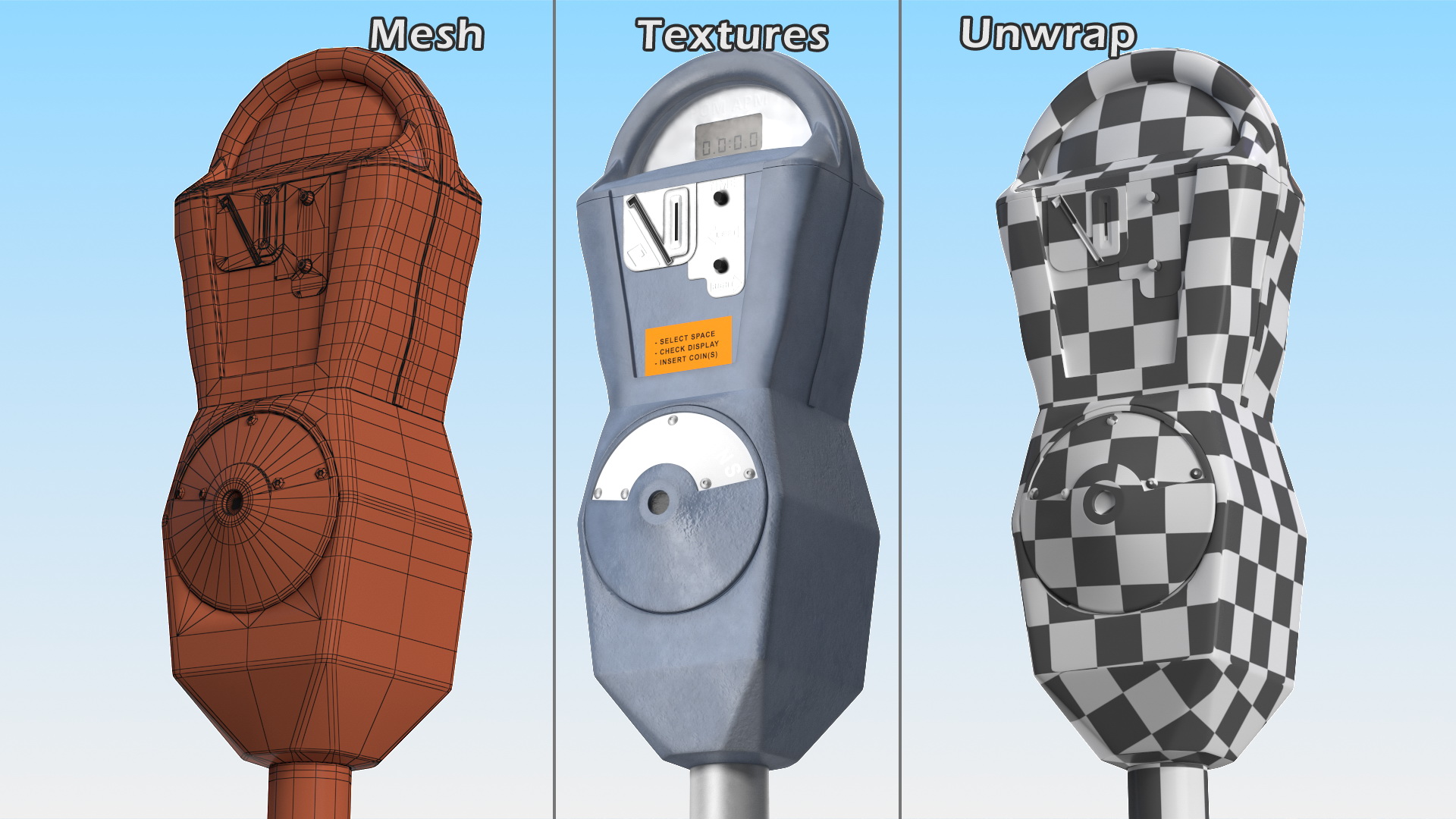 3D Parking Meter model