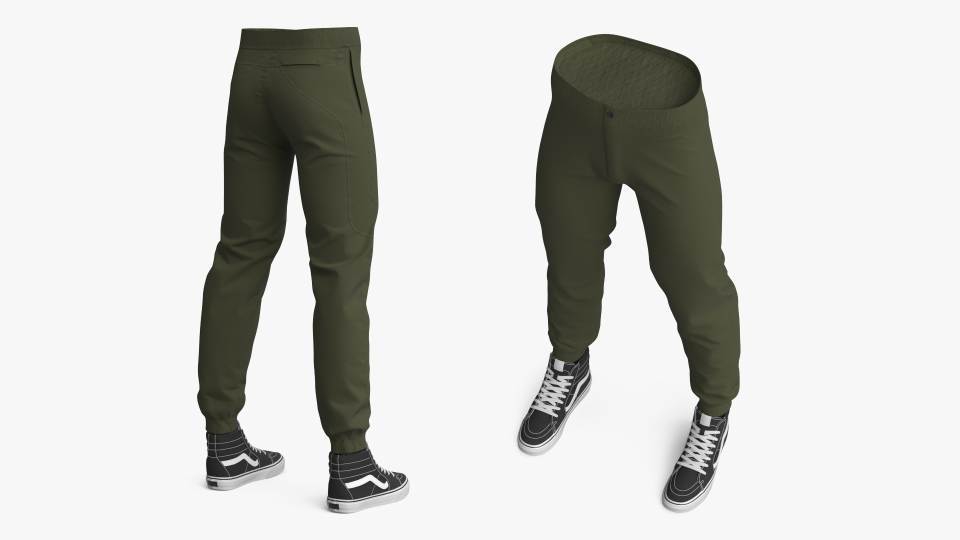 Casual High Sneakers with Joggers, view 4