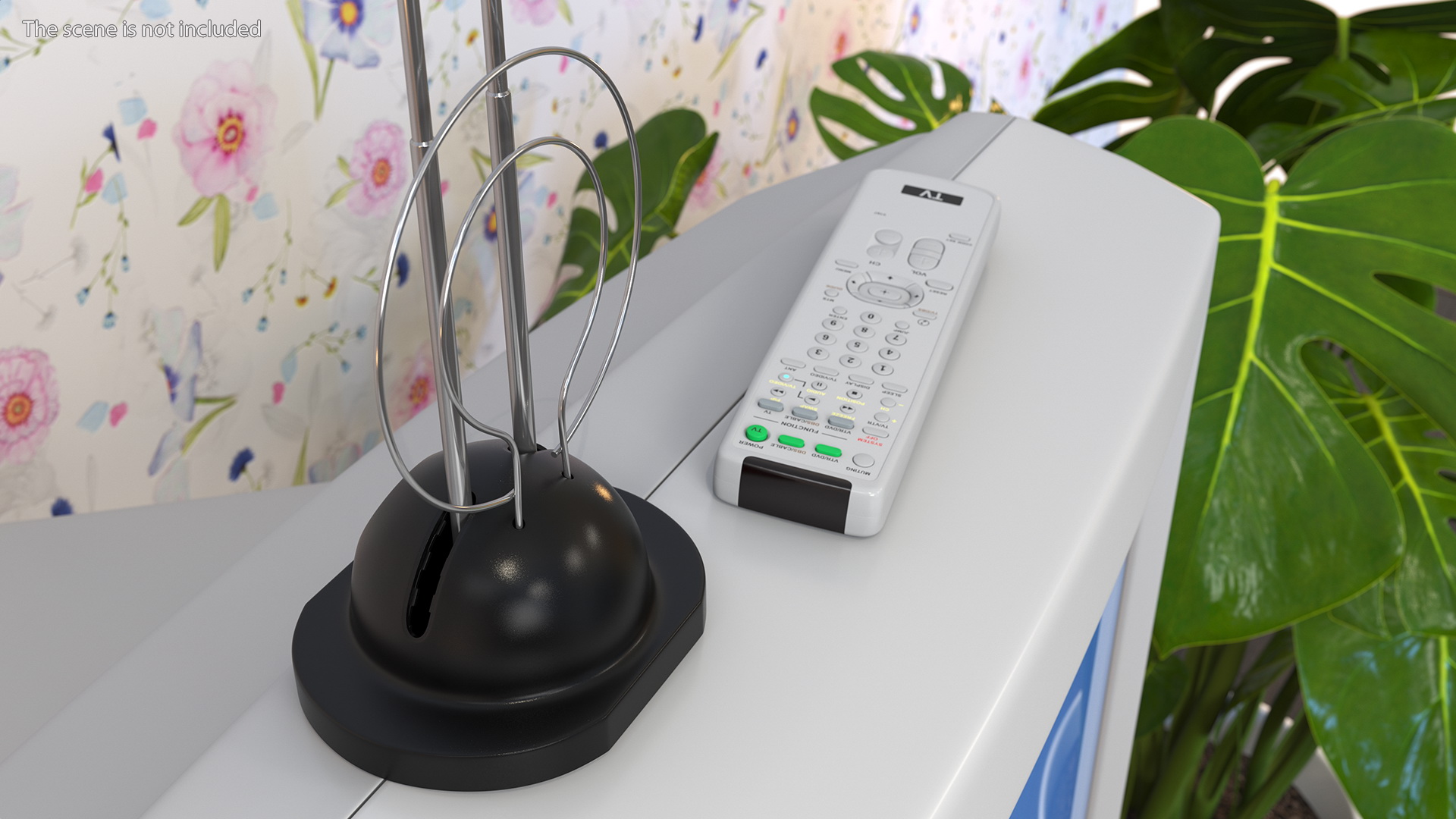 Indoor TV Dual Loop Rabbit Ears Antenna 3D model