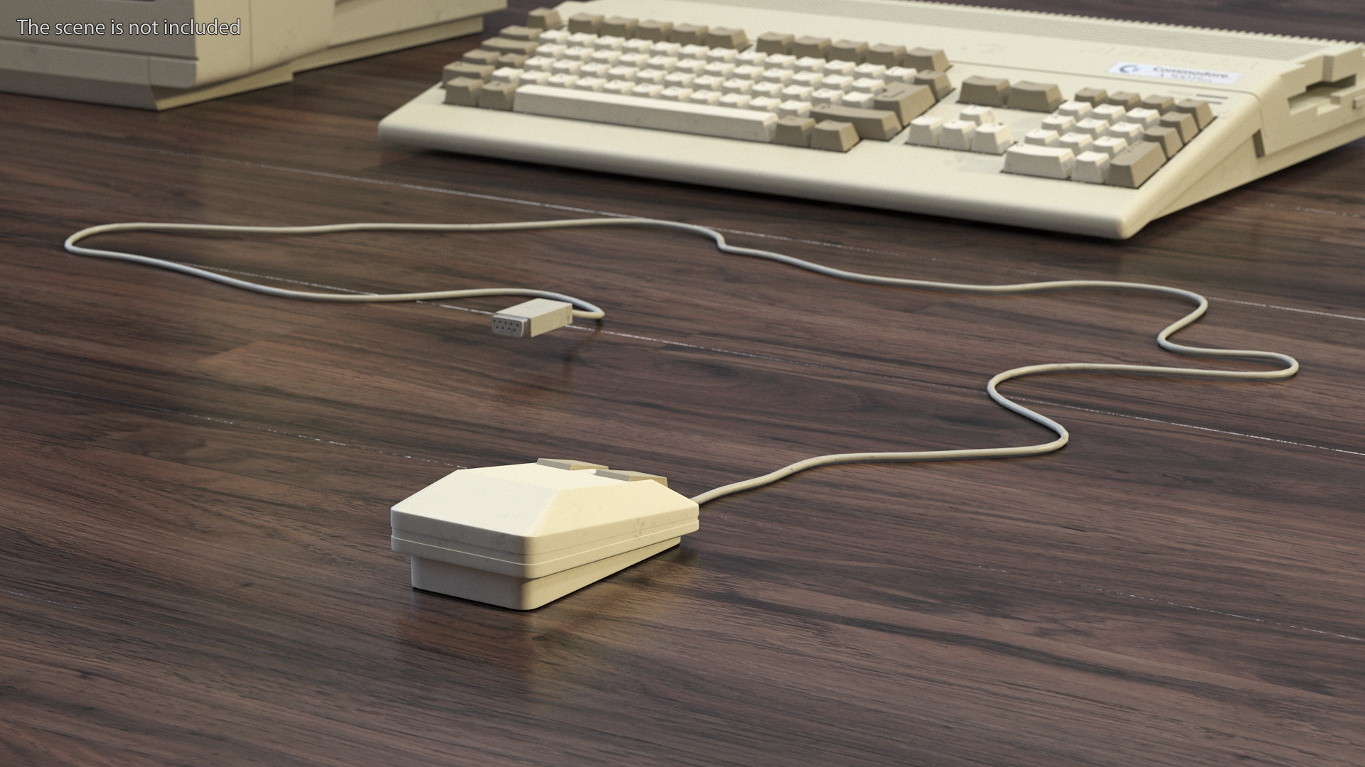 3D Retro Computer Amiga 500 with Monitor Old