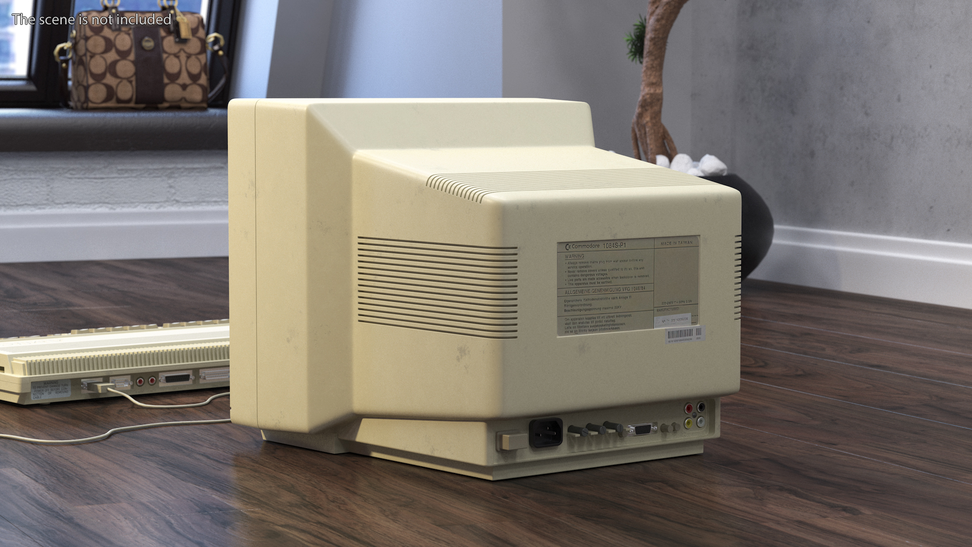 3D Retro Computer Amiga 500 with Monitor Old