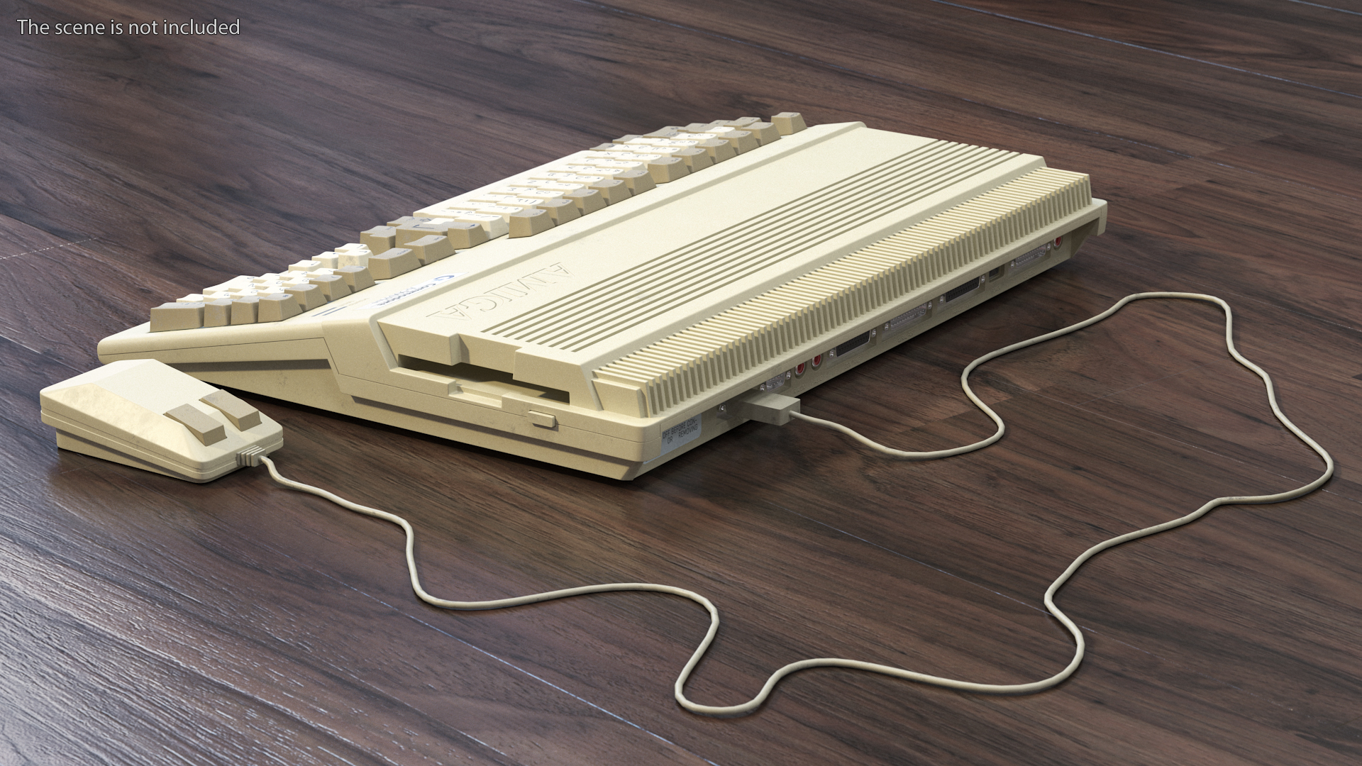 3D Retro Computer Amiga 500 with Monitor Old