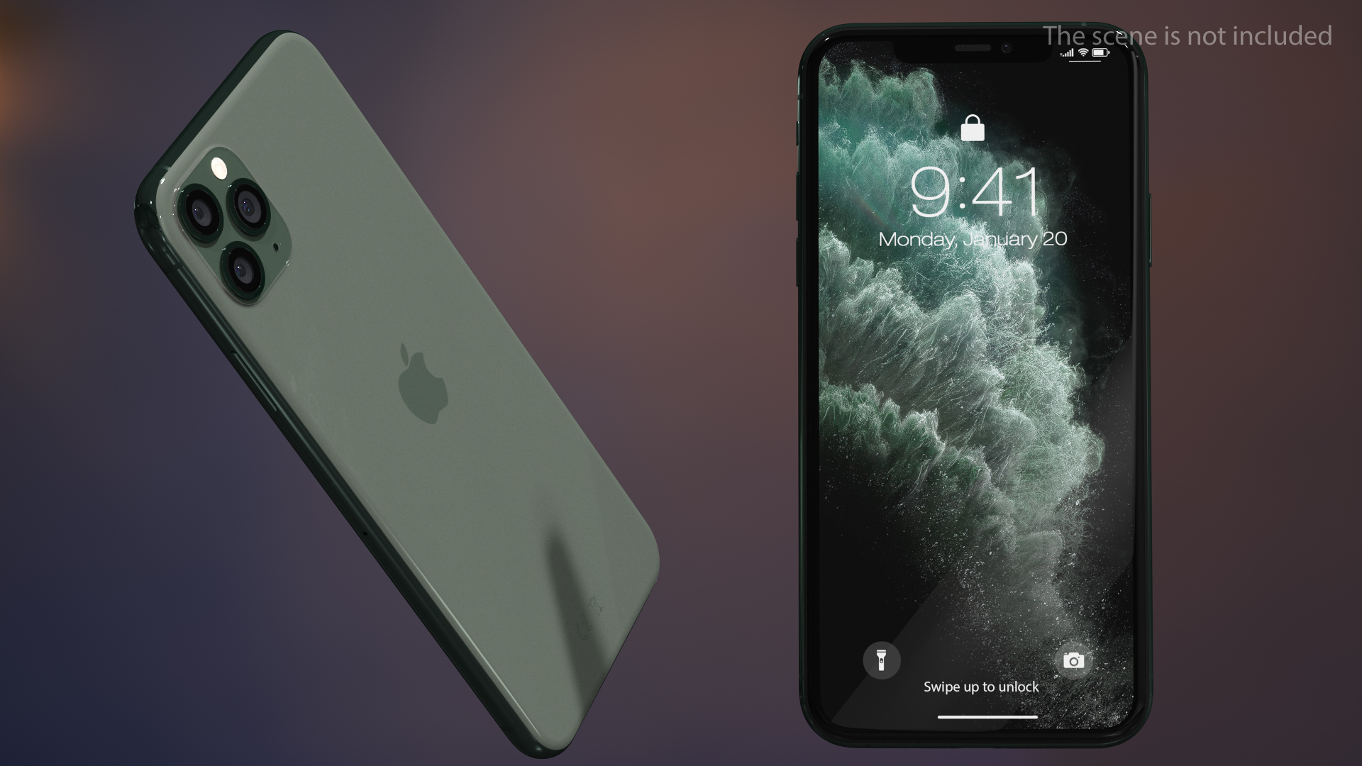 iPhone 11 Pro Max Midnight Green 3D