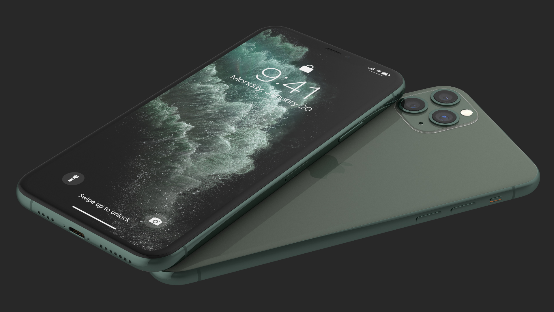 iPhone 11 Pro Max Midnight Green 3D
