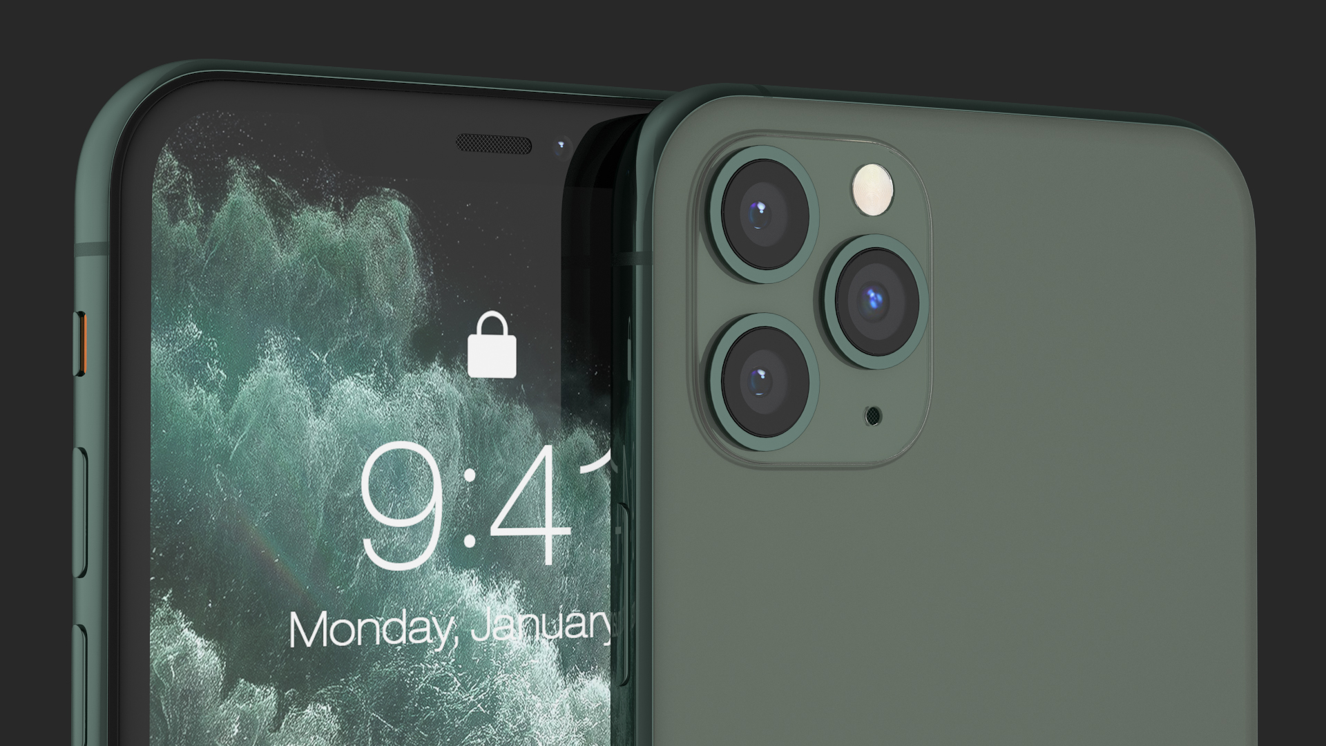 iPhone 11 Pro Max Midnight Green 3D