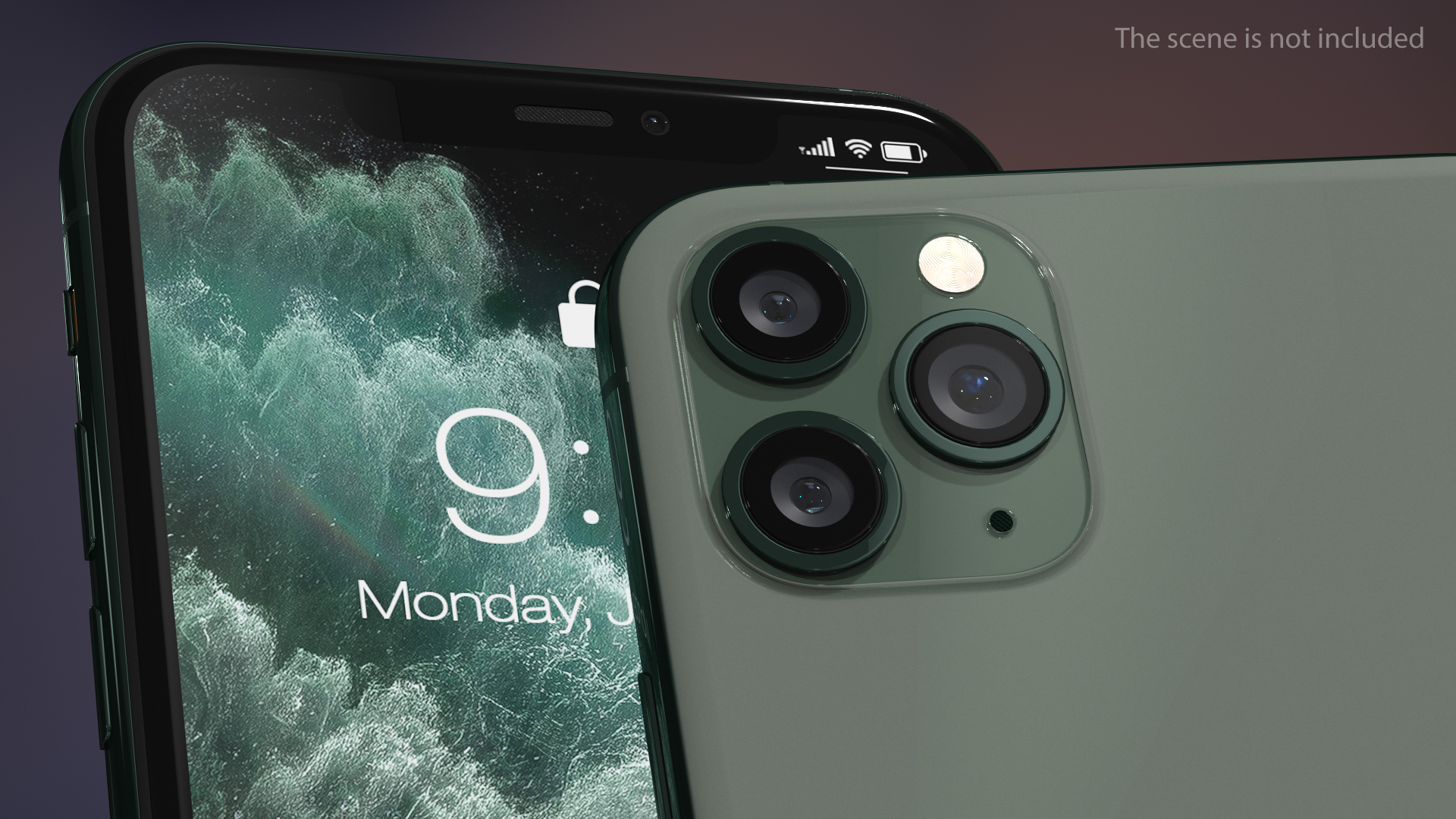 iPhone 11 Pro Max Midnight Green 3D