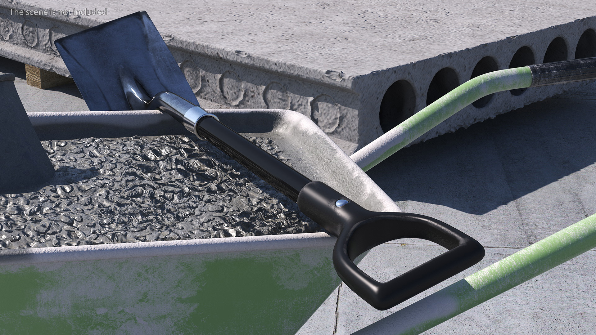 3D Square Blade Shovel Black Shaft