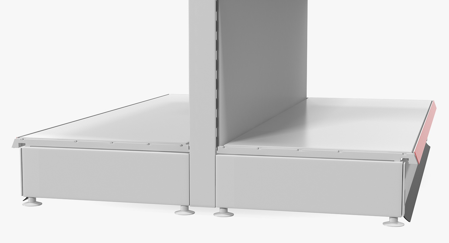3D model Store Double-Sided Supermarket Rack