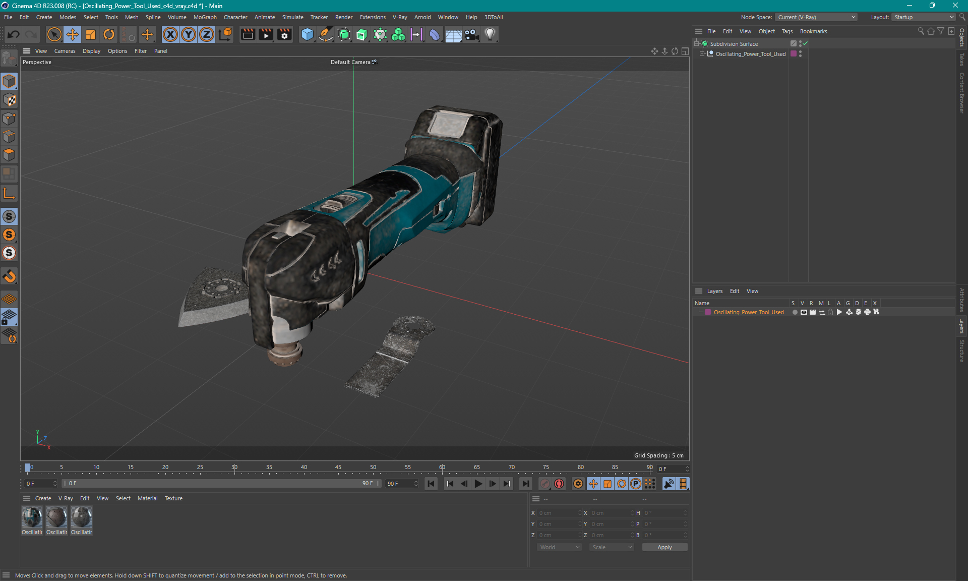 Oscillating Power Tool Used 3D