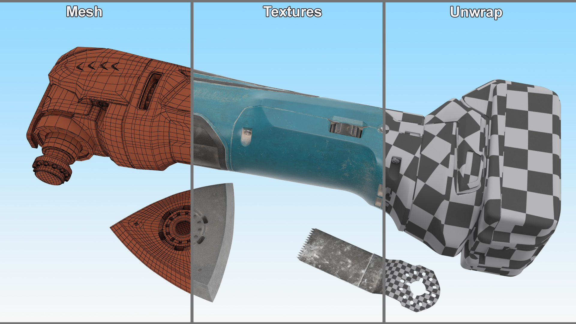 Oscillating Power Tool Used 3D