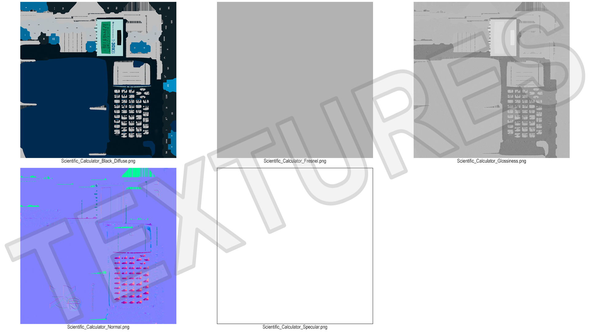 Scientific Calculator Black Switched ON 3D model