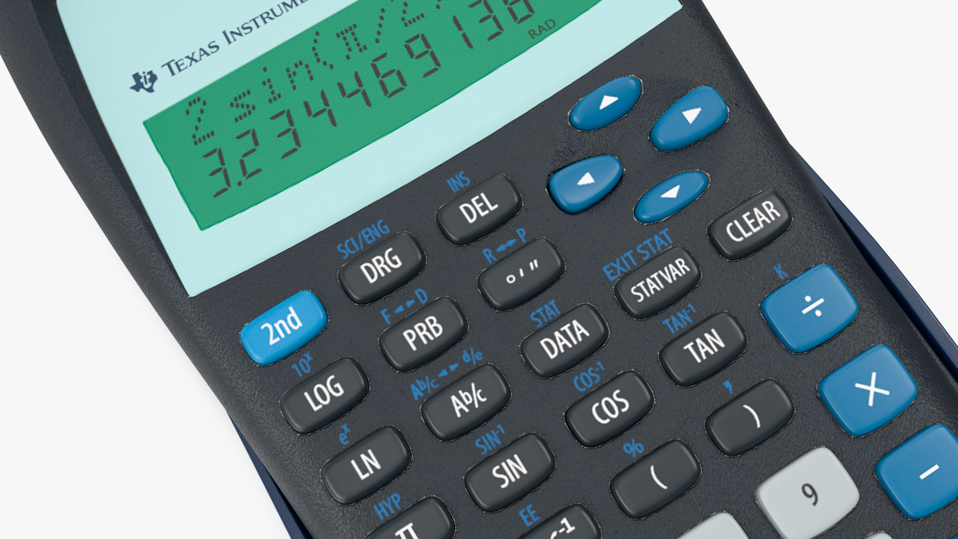 Scientific Calculator Black Switched ON 3D model