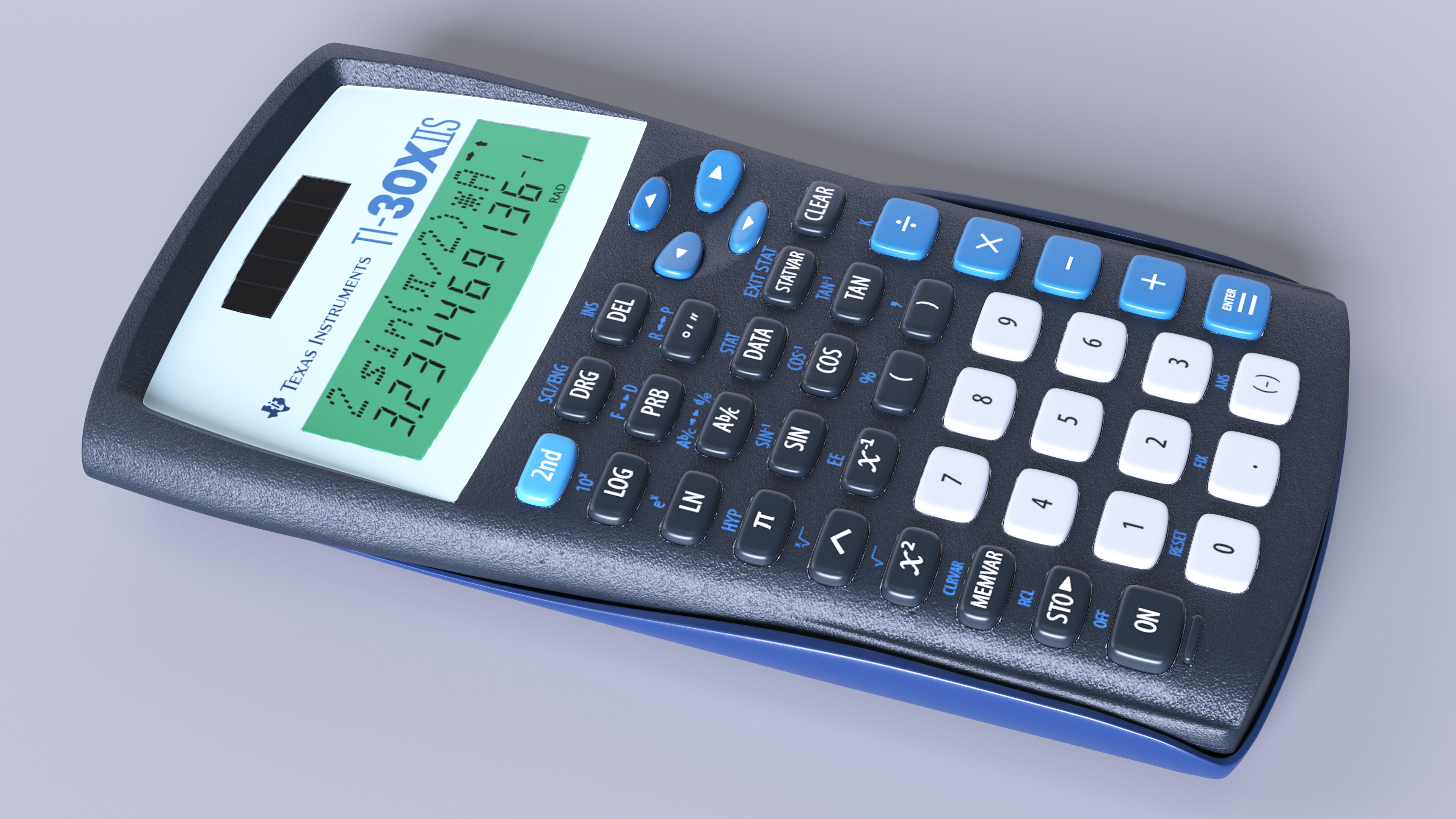 Scientific Calculator Black Switched ON 3D model