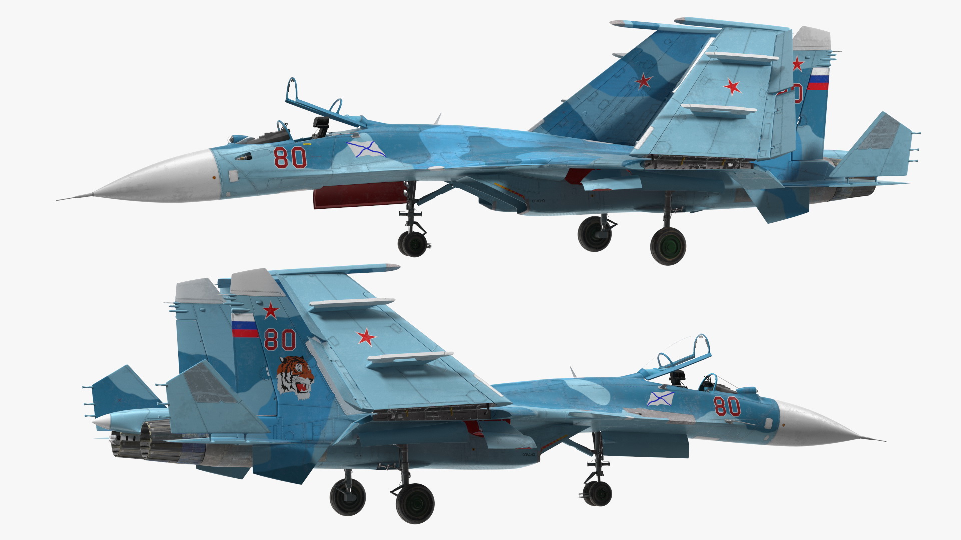 3D SU 33 Folded Wings model