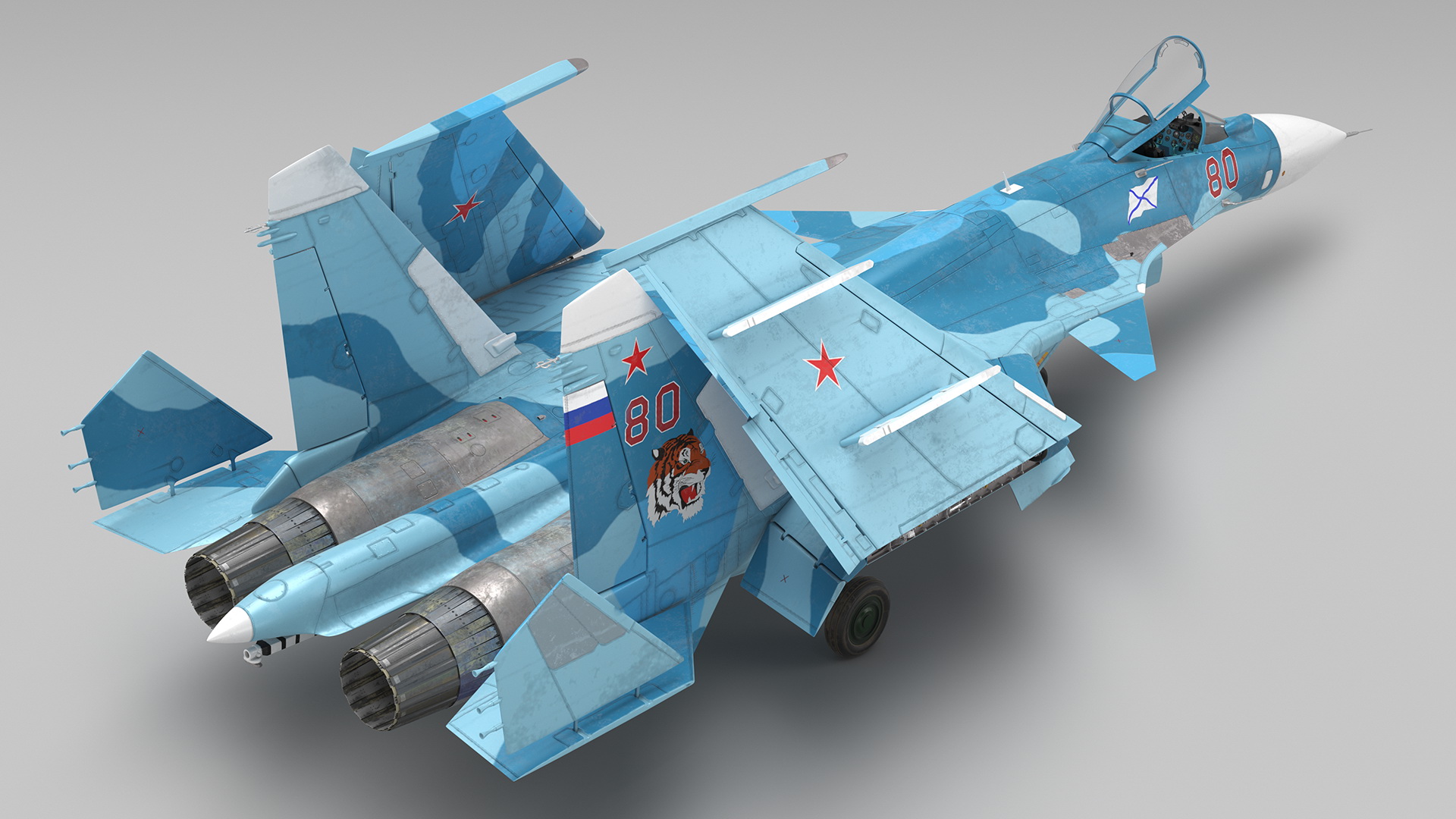 3D SU 33 Folded Wings model